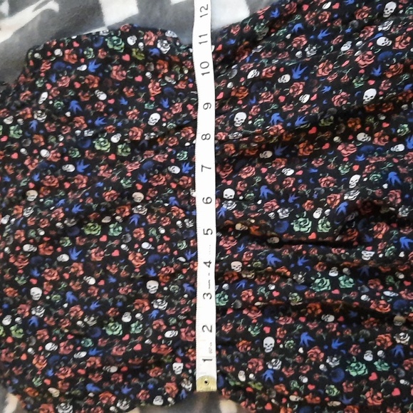 H&M Divided Skull Rose Print Adjustable Spaghetti Strap Dress Size 4 - Picture 6 of 8